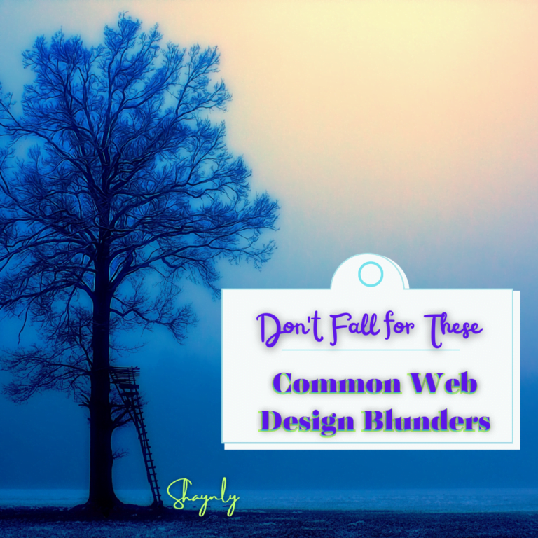 Don't Fall for These common web design blunders