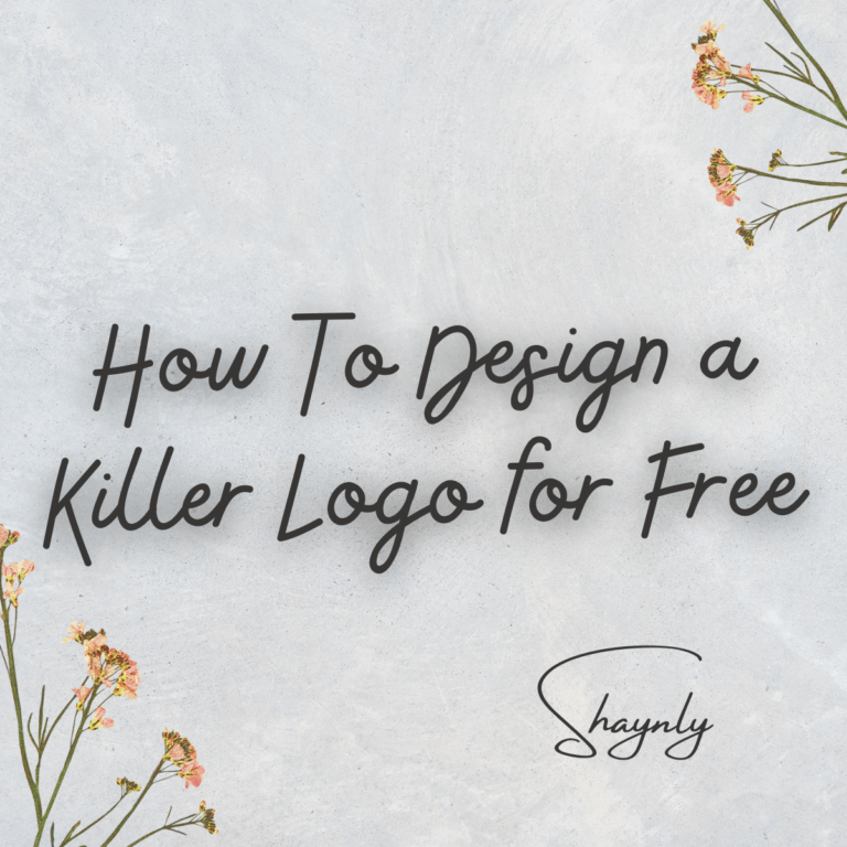How To Design a Killer Logo for Free